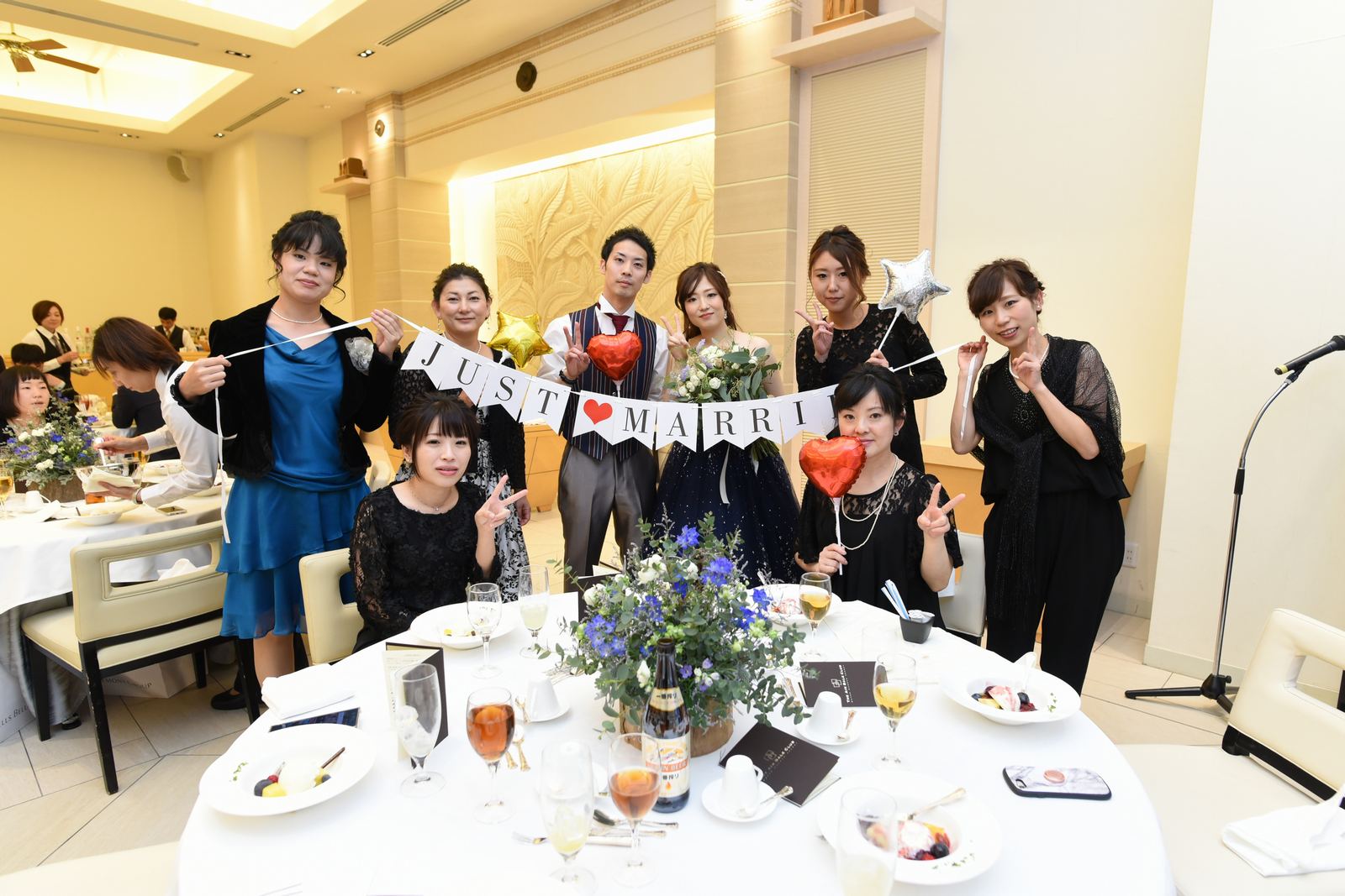 高松市の結婚式場アイルバレクラブでテーブルラウンド