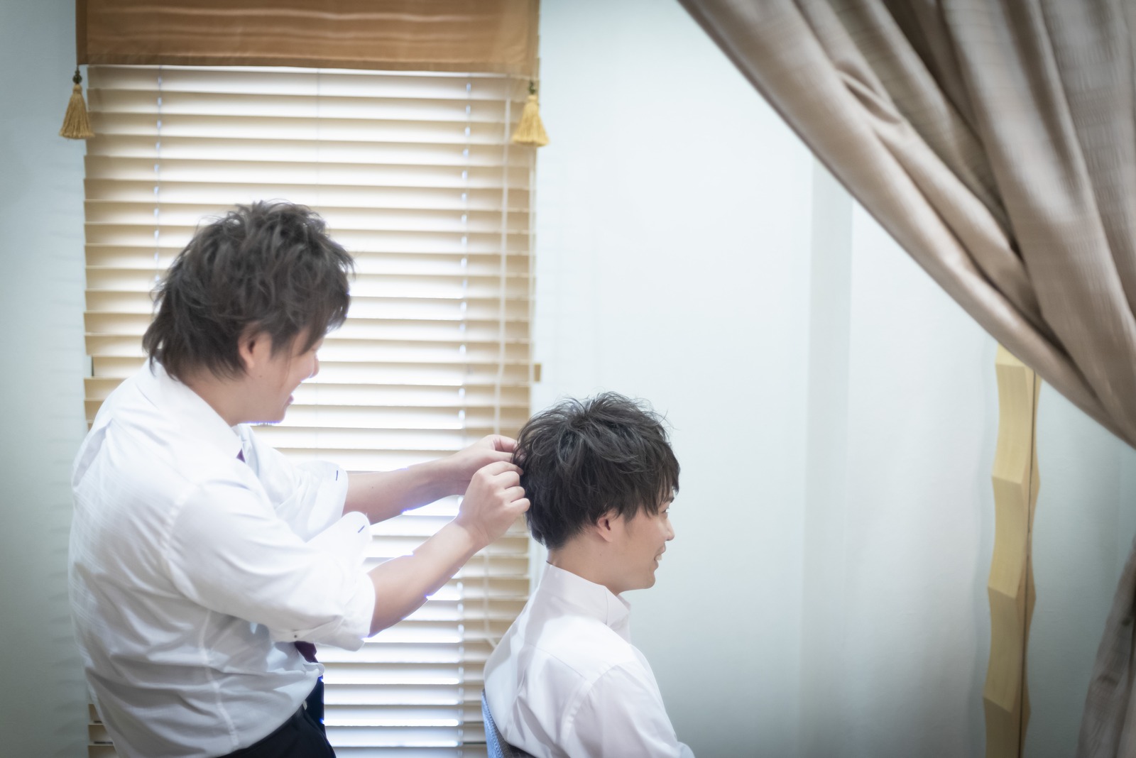高松市の結婚式場アイルバレクラブの新郎へアセット